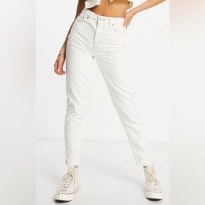 Topshop white skinny jeans high waisted size 30